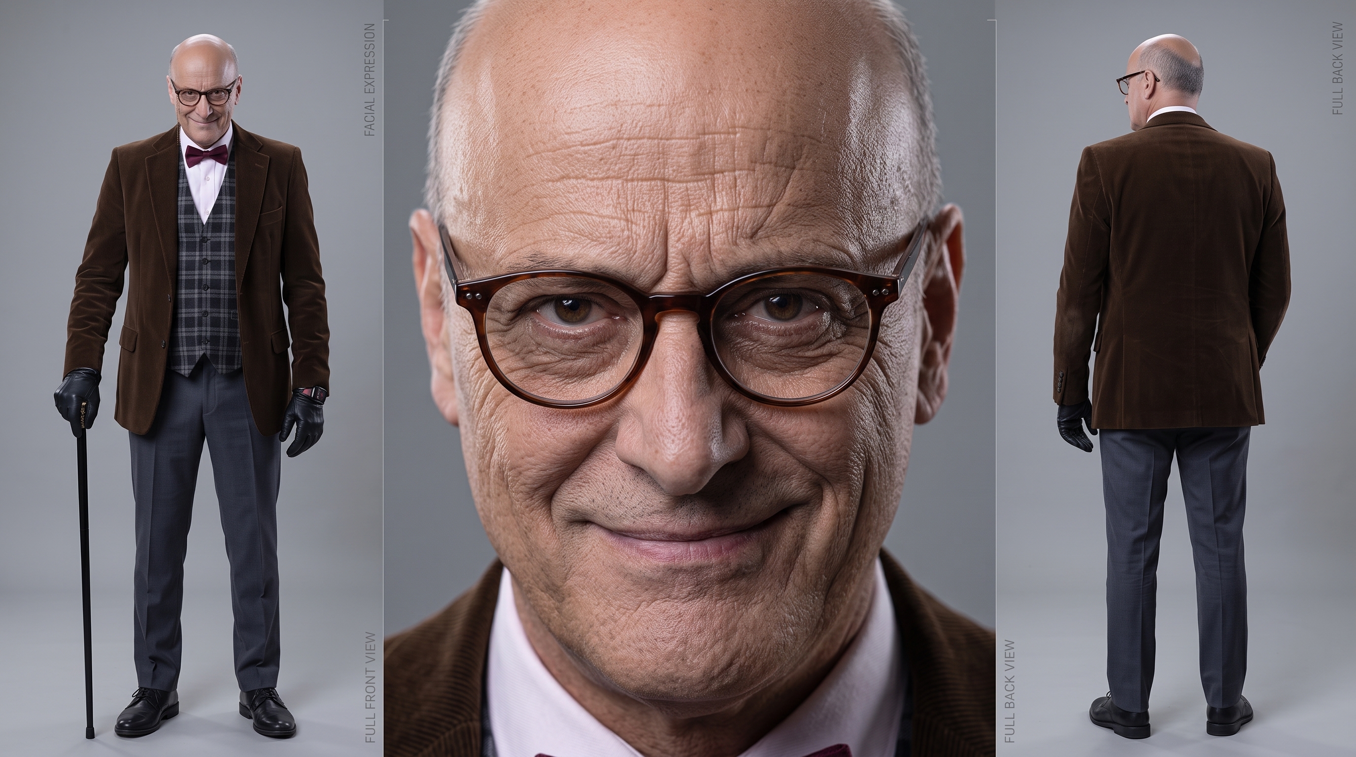Estudo de personagem do Dr. Arnaldo.